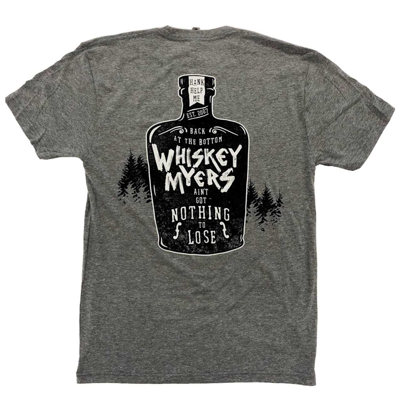 2022 Whiskey Myers Grey Bottle Tee Whiskey Myers Official Merchandise